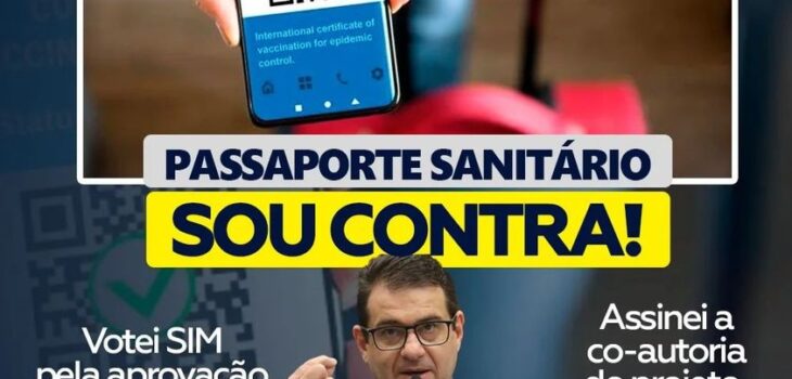 Deputado Amaro foi contra passaporte sanitário