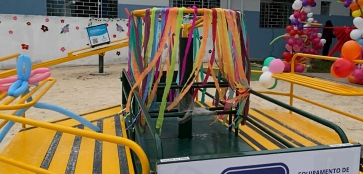 Amaro foi a inauguração de parque adaptado na Apae