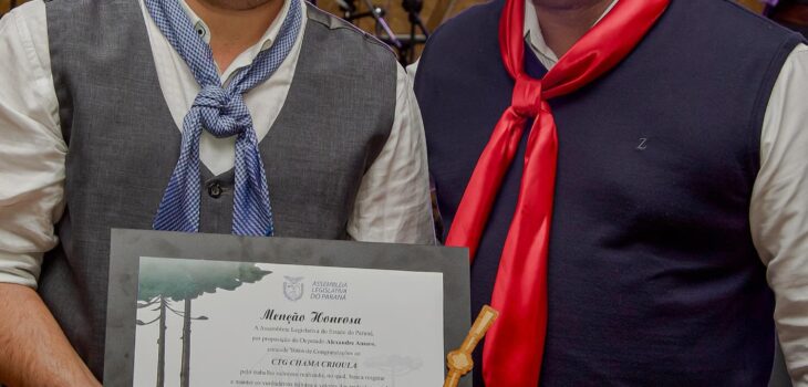 Amaro visita o CTG Chama Crioula