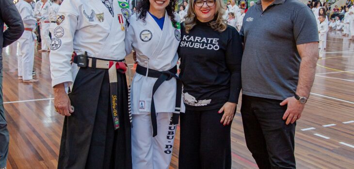 Amaro esteve presente em evento de exame geral de faixa em prol do esporte